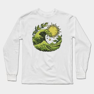 GREEN WAVE Long Sleeve T-Shirt